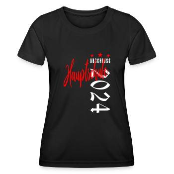 Hauptschulabschluss Abschluss Hauptschule 2024 - Frauen Funktions-T-Shirt - Schwarz - Vorne - AI Model Female 172 light (172cm)
