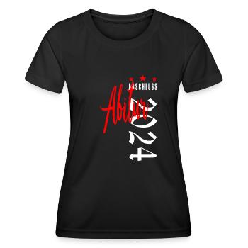 Abitur 2024 - Frauen Funktions-T-Shirt - Schwarz - Vorne - AI Model Female 172 light (172cm)