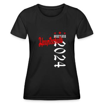 Hauptschulabschluss Hauptschule Abschluss 2024 - Frauen Funktions-T-Shirt - Schwarz - Vorne - AI Model Female 172 light (172cm)