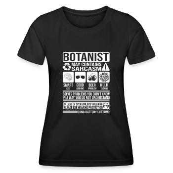 Botaniker Sarkasmus lustig Geschenk Botaniker - Frauen Funktions-T-Shirt - Schwarz - Vorne - AI Model Female 172 light (172cm)