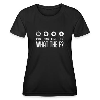 Photograph F - Frauen Funktions-T-Shirt - Schwarz - Vorne - AI Model Female 172 light (172cm)