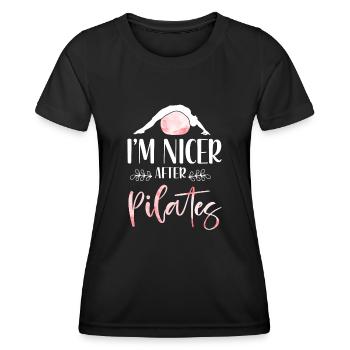 Pilates Instructor Teacher I'm - Frauen Funktions-T-Shirt - Schwarz - Vorne - AI Model Female 172 light (172cm)
