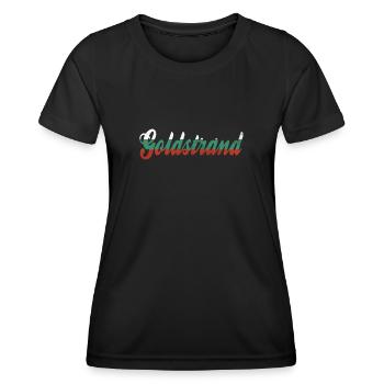Sables d’or Bulgarie - T-shirt sport Femme - noir - Devant - AI Model Female 172 light (172cm)