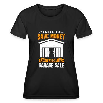 Garage Sale - Frauen Funktions-T-Shirt - Schwarz - Vorne - AI Model Female 172 light (172cm)