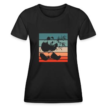 Panda Bear Japanese Giant Panda - Women's Functional T-Shirt - black - Front - AI Model Female 172 light (172cm)
