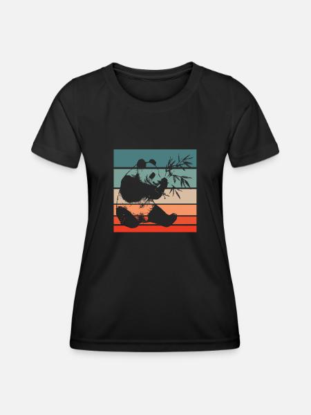 Panda Bear Japanese Giant Panda - Women's Functional T-Shirt - black