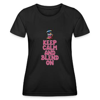 Keep Calm And Blend On Summer Retreat - Women's Functional T-Shirt - black - Front - AI Model Female 172 light (172cm)