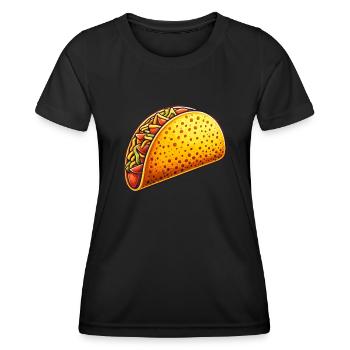 Taco Schale - Frauen Funktions-T-Shirt - Schwarz - Vorne - AI Model Female 172 light (172cm)