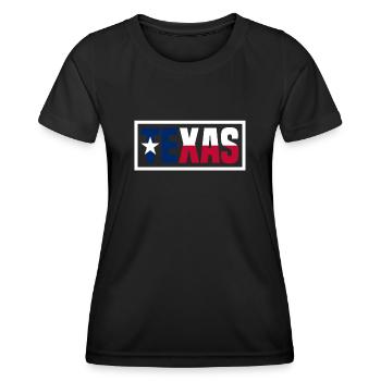 Texas - Frauen Funktions-T-Shirt - Schwarz - Vorne - AI Model Female 172 light (172cm)