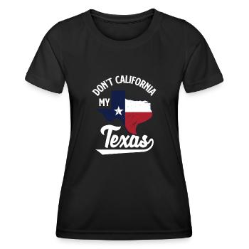 Texas - Frauen Funktions-T-Shirt - Schwarz - Vorne - AI Model Female 172 light (172cm)