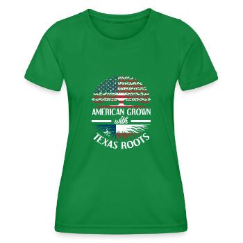 Américain aux racines texanes - T-shirt sport Femme - vert - Devant - AI Model Female 172 dark (172cm)