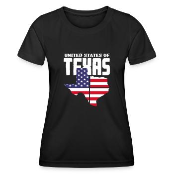 Stolzes Texaner Texas - Frauen Funktions-T-Shirt - Schwarz - Vorne - AI Model Female 172 light (172cm)