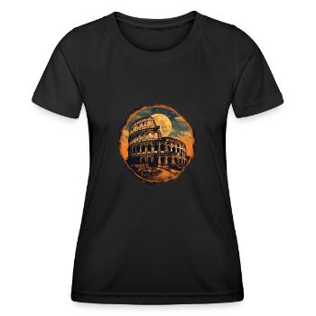 Colosseum in the Moonlight – Revival of the - Women's Functional T-Shirt - black - Front - AI Model Female 172 light (172cm)