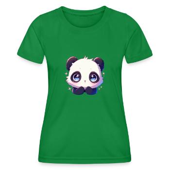 Panda Bear Japanese Giant Panda - Women's Functional T-Shirt - kelly green - Front - AI Model Female 172 dark (172cm)
