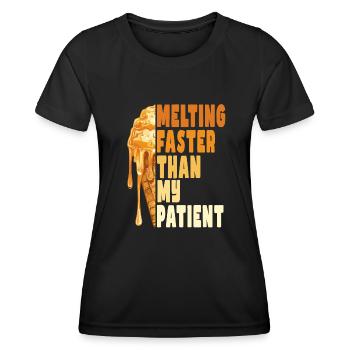 Fondre plus vite que ma patience - T-shirt sport Femme - noir - Devant - AI Model Female 172 light (172cm)