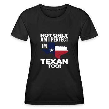 Texas Perfekt Texaner - Frauen Funktions-T-Shirt - Schwarz - Vorne - AI Model Female 172 light (172cm)