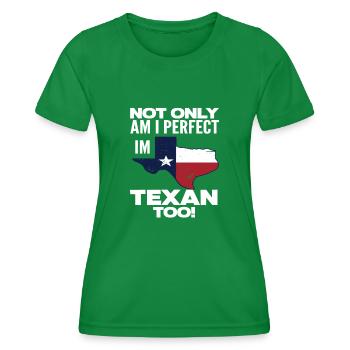Texans parfaits du Texas - T-shirt sport Femme - vert - Devant - AI Model Female 172 dark (172cm)
