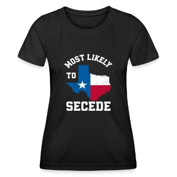 Le Texas s’est séparé - T-shirt sport Femme - noir - Devant - AI Model Female 172 light (172cm)