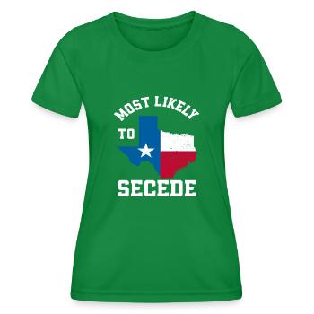Texas Split Off - Women's Functional T-Shirt - kelly green - Front - AI Model Female 172 dark (172cm)