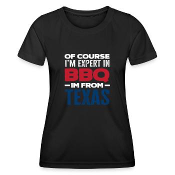 Texas Grillen Texaner - Frauen Funktions-T-Shirt - Schwarz - Vorne - AI Model Female 172 light (172cm)