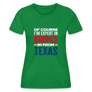 Texas Griller les Texans - T-shirt sport Femme - vert - Devant - AI Model Female 172 dark (172cm)
