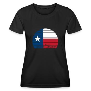 Retro Texas - Frauen Funktions-T-Shirt - Schwarz - Vorne - AI Model Female 172 light (172cm)