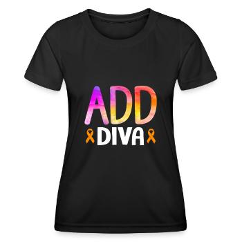 Attention Deficit Hyperactivity Disorder ADD - Women's Functional T-Shirt - black - Front - AI Model Female 172 light (172cm)