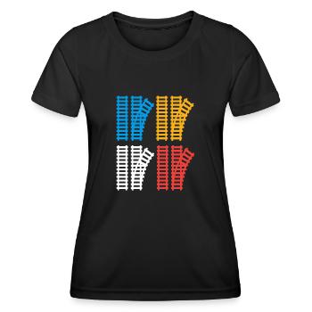 Switch Train Trains Hobby Train Spotter - Women's Functional T-Shirt - black - Front - AI Model Female 172 light (172cm)