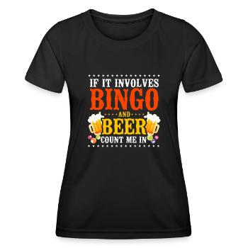 Bingo Player Beer If It Involves - Women's Functional T-Shirt - black - Front - AI Model Female 172 light (172cm)
