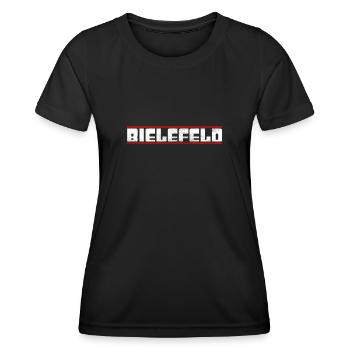 Bielefeld - Frauen Funktions-T-Shirt - Schwarz - Vorne - AI Model Female 172 light (172cm)