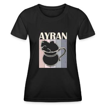 Ayran Türkei National Getränk Türkisch Kuhmilch - Frauen Funktions-T-Shirt - Schwarz - Vorne - AI Model Female 172 light (172cm)