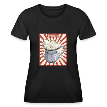 Ayran Getränk Kuhmilch Türkei Türkisch National - Frauen Funktions-T-Shirt - Schwarz - Vorne - AI Model Female 172 light (172cm)