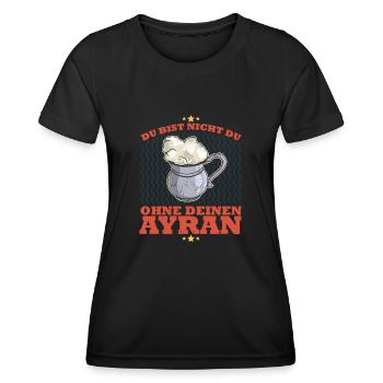 Ayran Becher Kebab Döner Imbiss Türkei National - Frauen Funktions-T-Shirt - Schwarz - Vorne - AI Model Female 172 light (172cm)