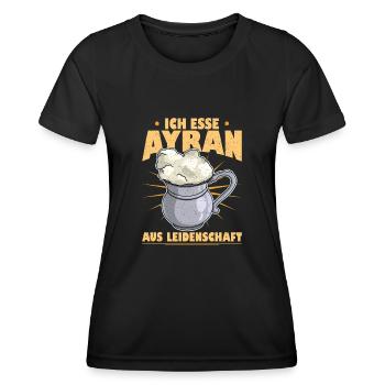 Döner Ayran Getränk Joghurt Imbiss Kebab Salz - Frauen Funktions-T-Shirt - Schwarz - Vorne - AI Model Female 172 light (172cm)