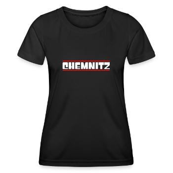 Chemnitz - Frauen Funktions-T-Shirt - Schwarz - Vorne - AI Model Female 172 light (172cm)