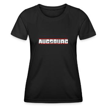 Augsburg - Frauen Funktions-T-Shirt - Schwarz - Vorne - AI Model Female 172 light (172cm)