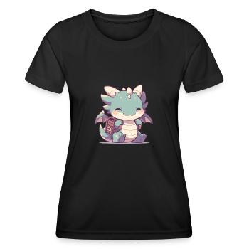 Dragon Schulranzen Dragon Kids - Frauen Funktions-T-Shirt - Schwarz - Vorne - AI Model Female 172 light (172cm)