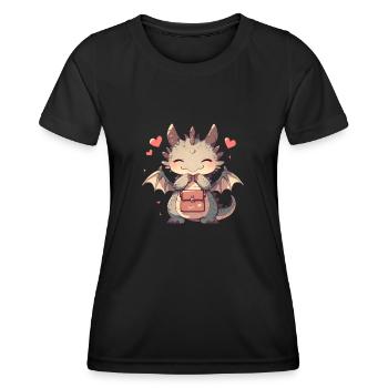 Dragon Schulranzen Dragon Kids - Frauen Funktions-T-Shirt - Schwarz - Vorne - AI Model Female 172 light (172cm)