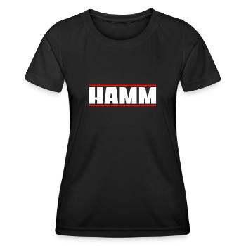 Hamm - Frauen Funktions-T-Shirt - Schwarz - Vorne - AI Model Female 172 light (172cm)