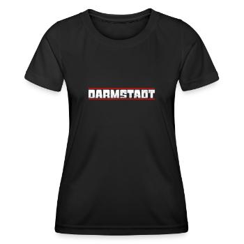 Darmstadt - Frauen Funktions-T-Shirt - Schwarz - Vorne - AI Model Female 172 light (172cm)