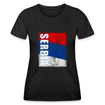 Serbien Orthodox Balkan Christentum Belgrad - Frauen Funktions-T-Shirt - Schwarz - Vorne - AI Model Female 172 light (172cm)
