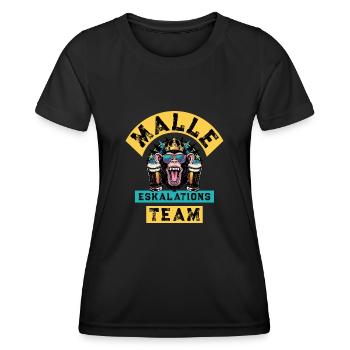 Malle Eskalations Team Mallorca - Frauen Funktions-T-Shirt - Schwarz - Vorne - AI Model Female 172 light (172cm)