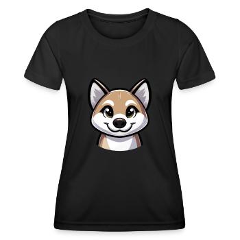 Dingo australien - T-shirt sport Femme - noir - Devant - AI Model Female 172 light (172cm)
