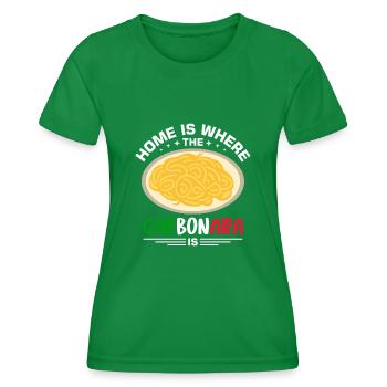 Pâtes Carbonara Italie - T-shirt sport Femme - vert - Devant - AI Model Female 172 dark (172cm)