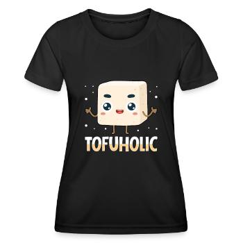 Vegan Vegetarier Design für einen Tofu Fan - Frauen Funktions-T-Shirt - Schwarz - Vorne - AI Model Female 172 light (172cm)
