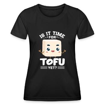 Vegan Vegetarier Design für einen Tofu Fan - Frauen Funktions-T-Shirt - Schwarz - Vorne - AI Model Female 172 light (172cm)