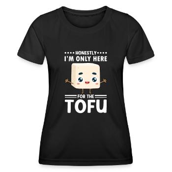 Vegan Vegetarier Design für einen Tofu Fan - Frauen Funktions-T-Shirt - Schwarz - Vorne - AI Model Female 172 light (172cm)