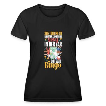 Bingo Player Ironic Sarcastic She - Frauen Funktions-T-Shirt - Schwarz - Vorne - AI Model Female 172 light (172cm)
