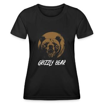 Grizzly Bear Brown Bear - Women's Functional T-Shirt - black - Front - AI Model Female 172 light (172cm)