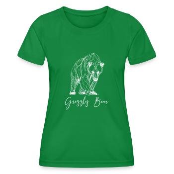 Grizzly Bear Brown Bear - Women's Functional T-Shirt - kelly green - Front - AI Model Female 172 dark (172cm)